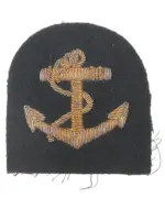 WW2 Canadian RCN Navy Leading Seaman Bullion Wire Trade Patch WW2 Canadian RCN Navy Leading Seaman Bullion Wire Trade Patch