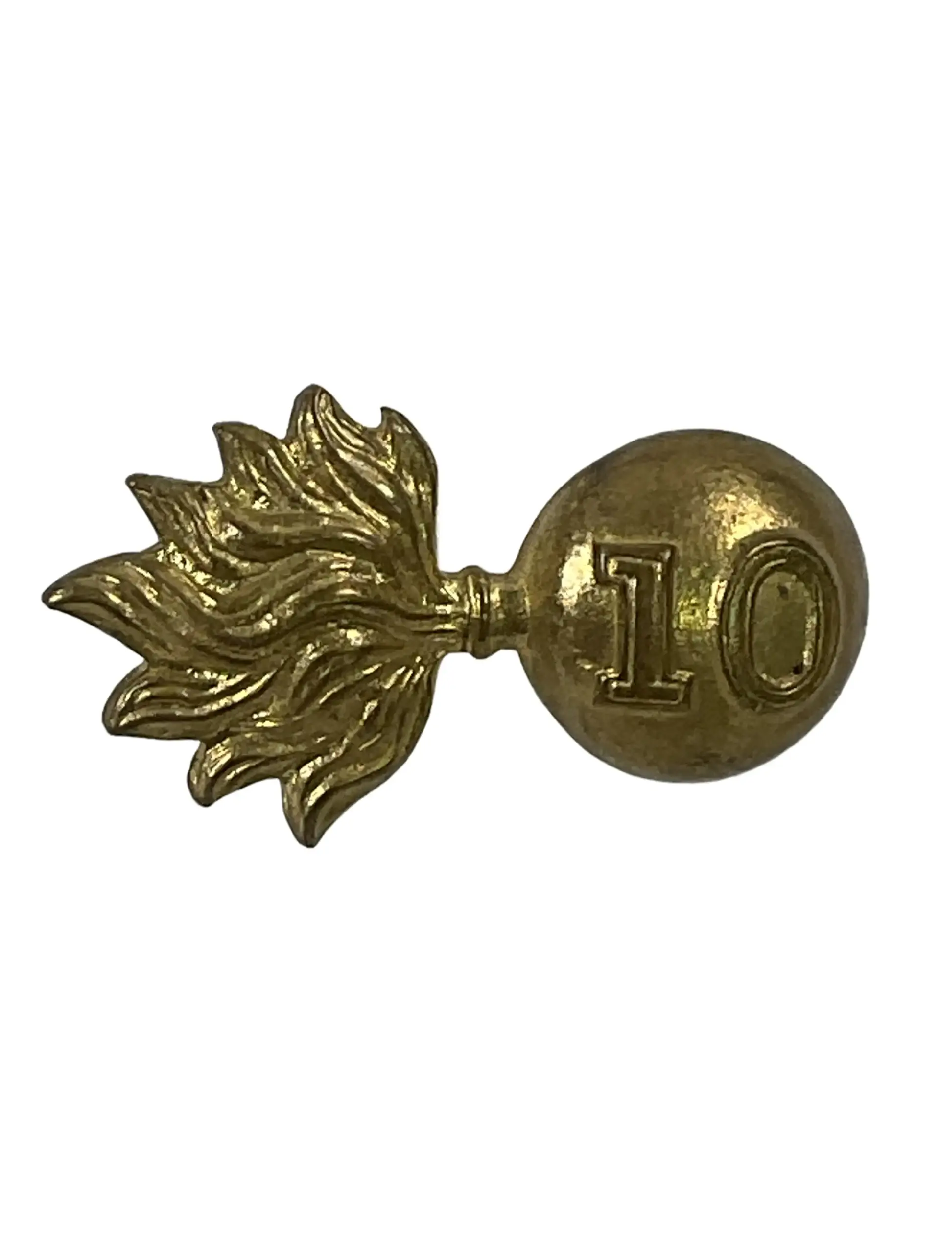 Canadian 10th Royal Grenadiers Collar Insignia Single Canadian 10th Royal Grenadiers Collar Insignia Single