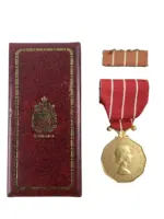 Canadian Forces Decoration Full Size In Case SGT J.B. Dumont