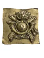 WW2 Italian Bersaglieri Brass Helmet Plate