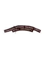 Canadian Officers Training Corps McGill University Shoulder Title Insignia Single