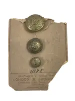 British Oxfordshire and Buckinghamshire Buttons Lot X 3 On Card