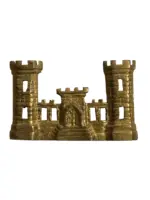 WW2 US Engineer Officer's DUI Collar Insignia Single