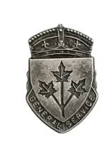 WW2 Canadian General Service Lapel Badge Sterling Silver No 555260 WW2 Canadian General Service Lapel Badge Sterling Silver No 555260