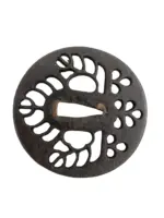 Japan Japanese Samurai Sword Iron Tsuba 8