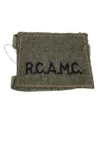 WW2 Royal Canadian Army Medical Corps R.C.A.M.C. Battle Dress Slip-On Insignia Single