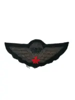 Canadian Airborne Jump Wing Red Leaf Bullion Wire