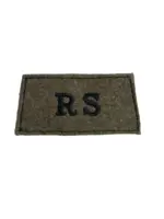 WW2 British Royal Signals RS Slip-On Insignia Single WW2 British Royal Signals RS Slip-On Insignia Single