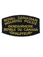 Royal Canadian Mounted Police RCMP Chauffeur Shoulder Title Insignia Single Royal Canadian Mounted Police RCMP Chauffeur Shoulder Title Insignia Single