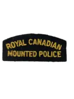 Royal Canadian Mounted Police RCMP Black Shoulder Title Insignia Single Royal Canadian Mounted Police RCMP Black Shoulder Title Insignia Single