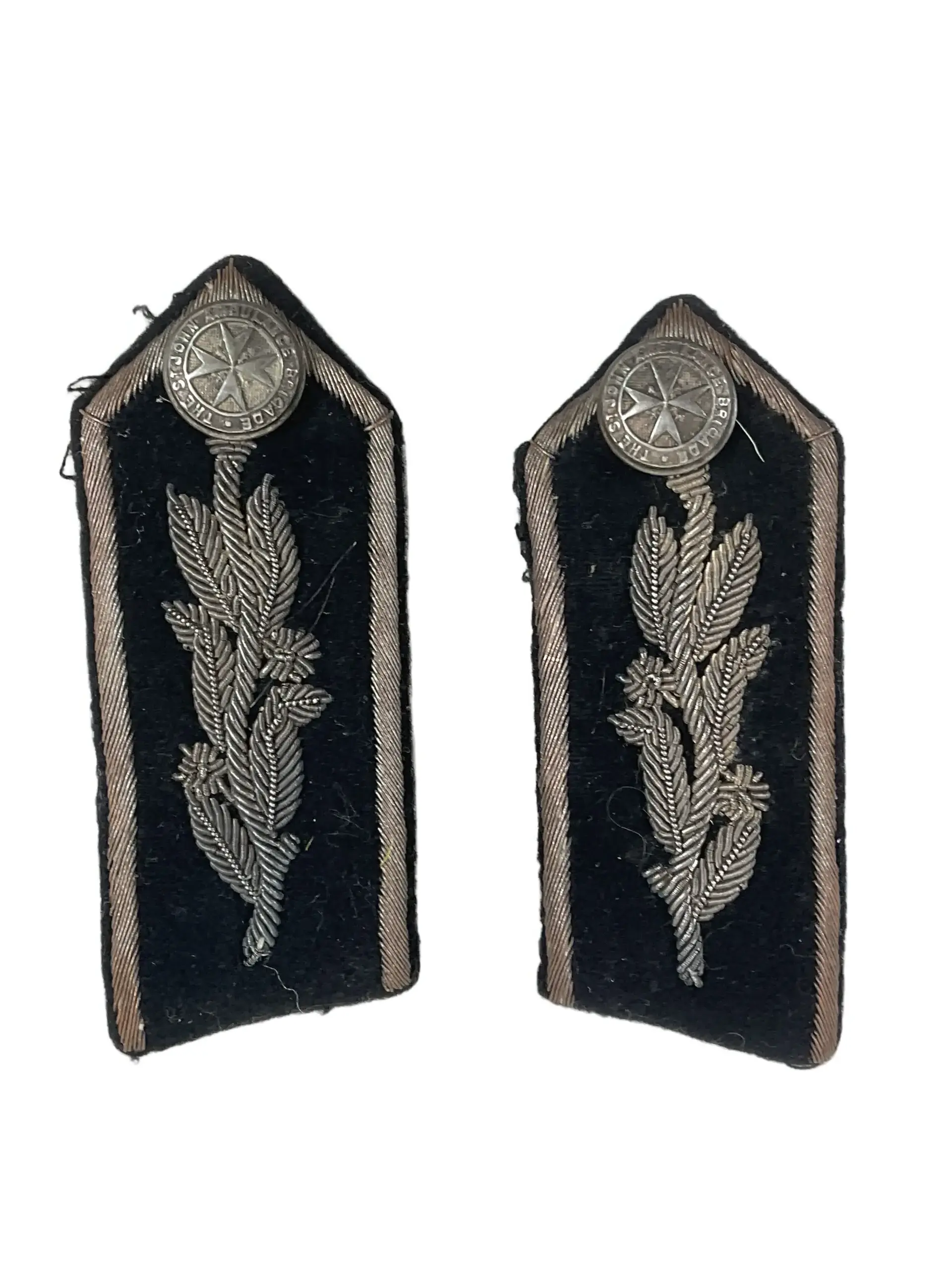 Canadian The St. John Ambulance Officers Collars Insignia Pair Canadian The St. John Ambulance Officers Collars Insignia Pair