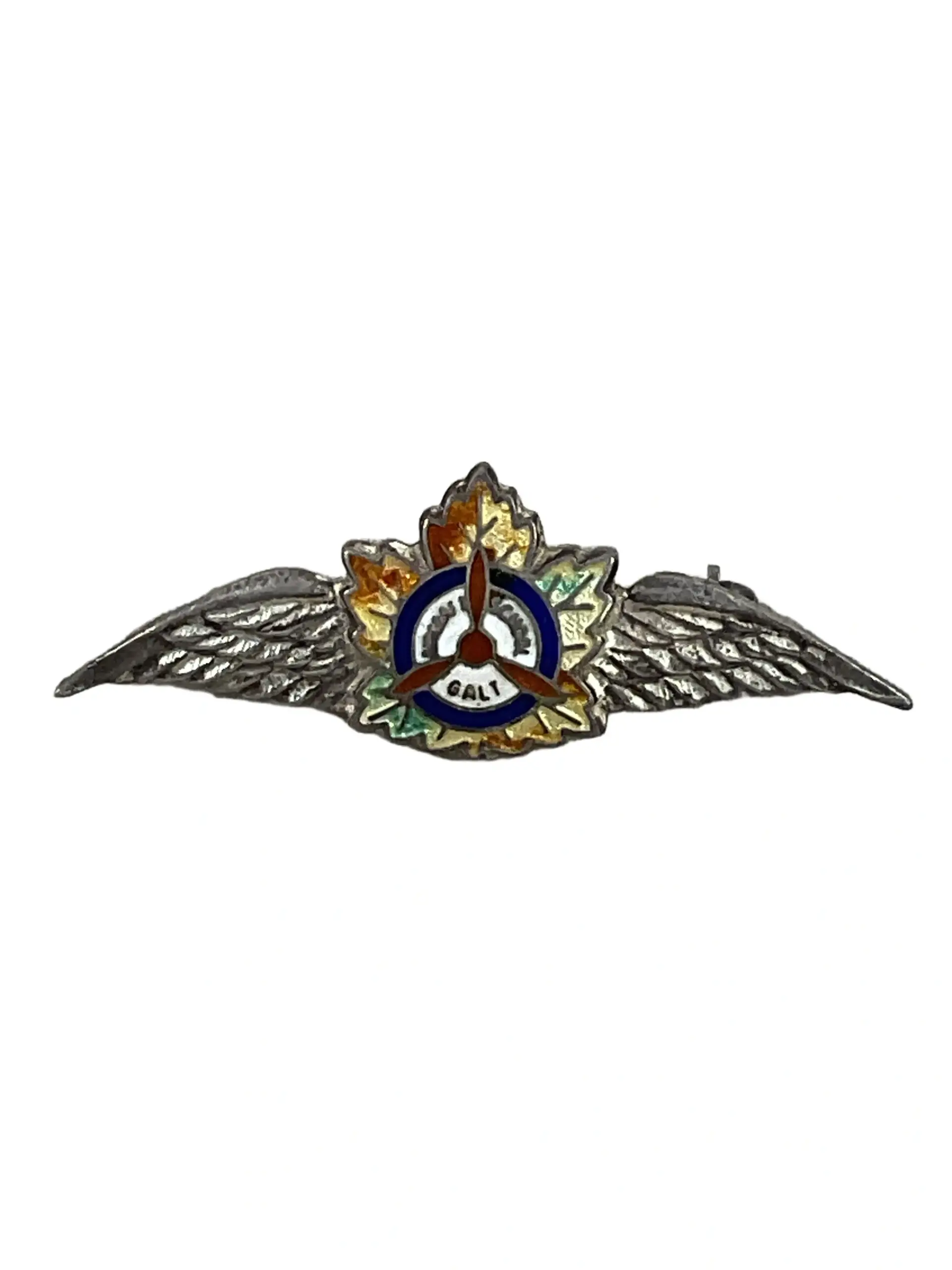 WW2 Canadian RCAF Galt Aircraft School Sweetheart Badge Sterling Silver WW2 Canadian RCAF Galt Aircraft School Sweetheart Badge Sterling Silver