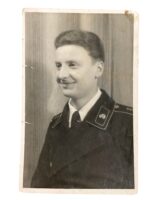WW2 German Panzer Crew Portrait Photograph Postcard