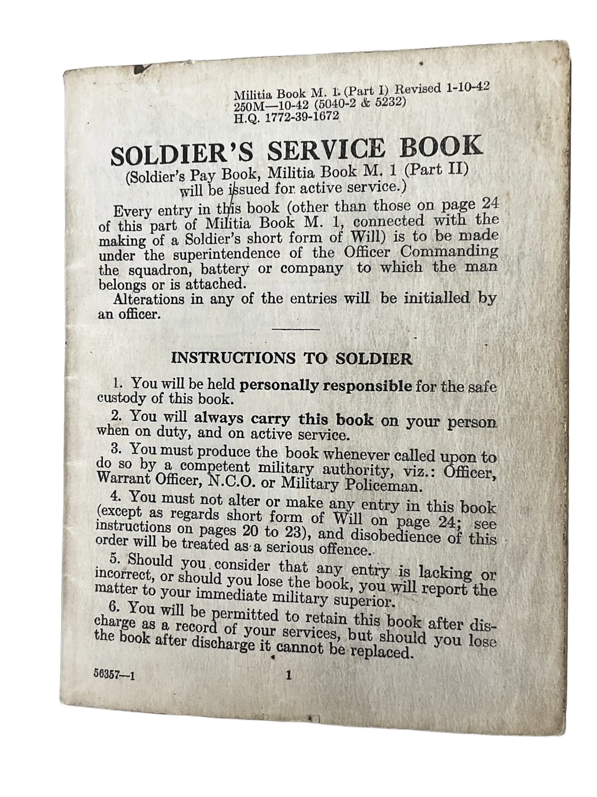 WW2 Canadian Army Soldier's Service Book Named G-61081 Johansen WW2 Canadian Army Soldier's Service Book Named G-61081 Johansen