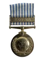 Canadian Army Korean War Service Medal Full Size Named B-800820 PARTIALLY ERASED