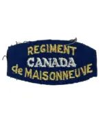 Canadian Regiment de Maisonneuve Shoulder Title Insignia Single