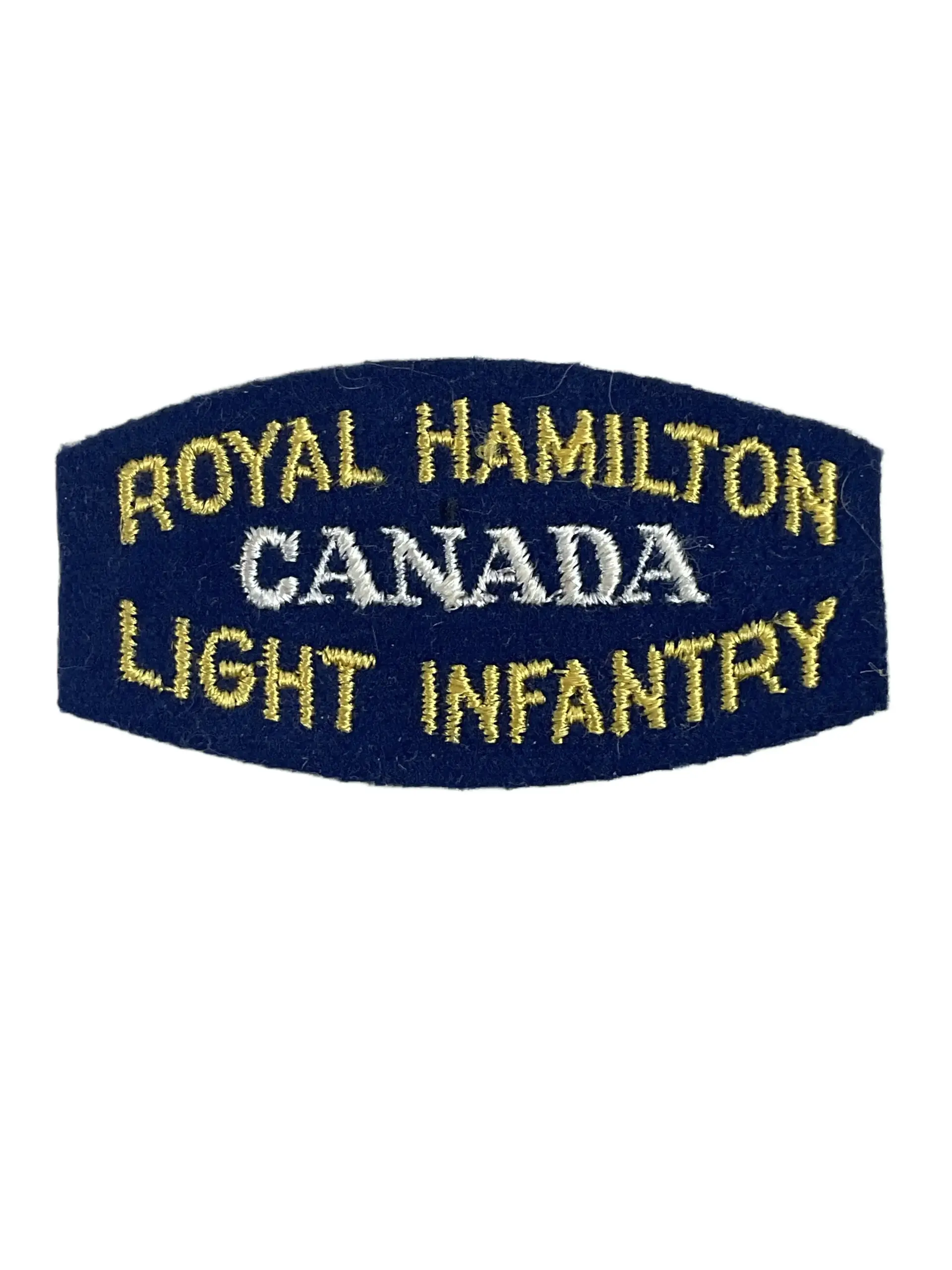 WW2 Canadian Royal Hamilton Light Infantry Shoulder Title Insignia Single WW2 Canadian Royal Hamilton Light Infantry Shoulder Title Insignia Single