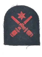 WW2 Canadian RCN Navy Gunlayer Rating Trade Patch