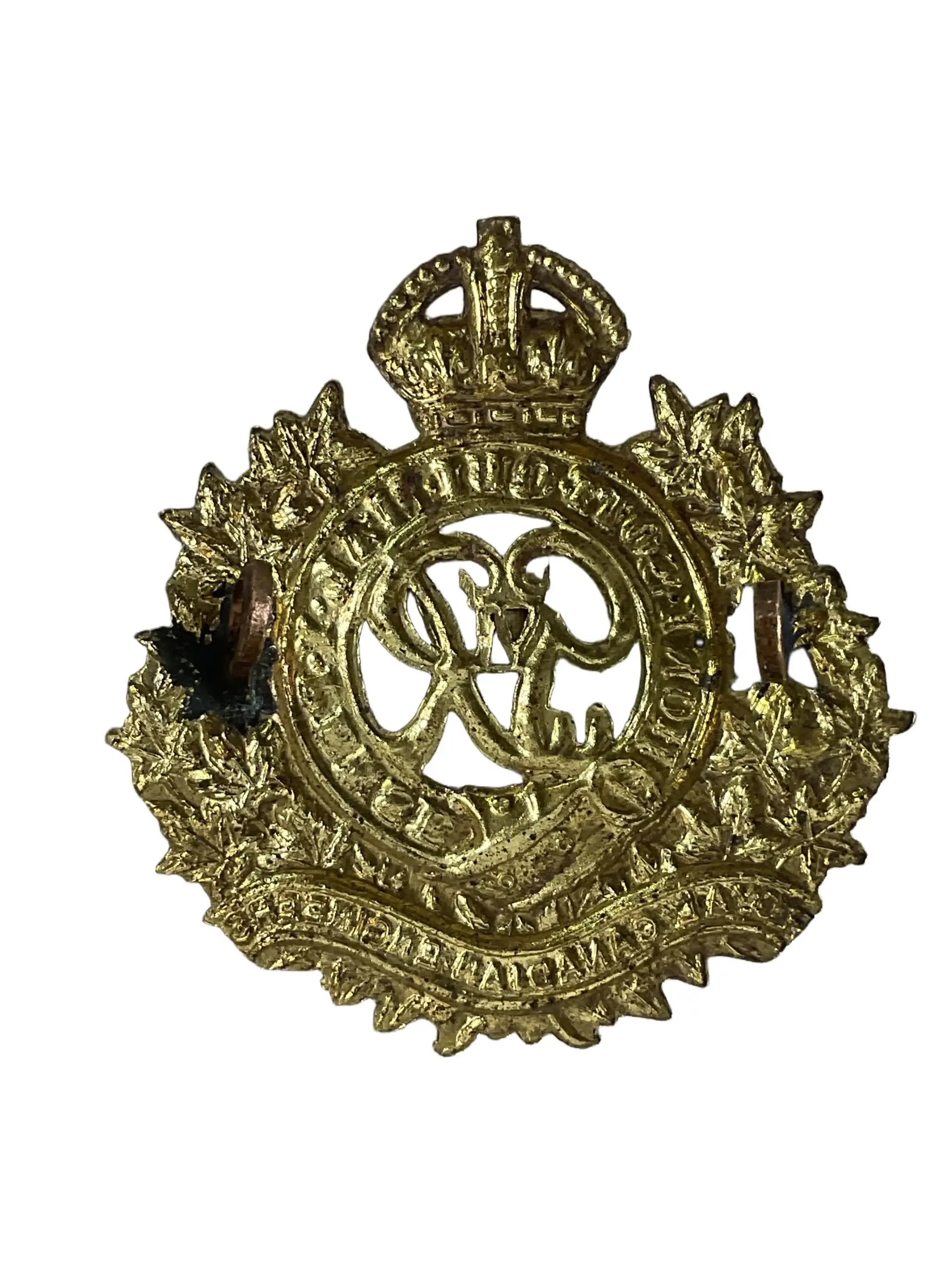 WW2 Royal Canadian Engineers RCE Cap Badge WW2 Royal Canadian Engineers RCE Cap Badge