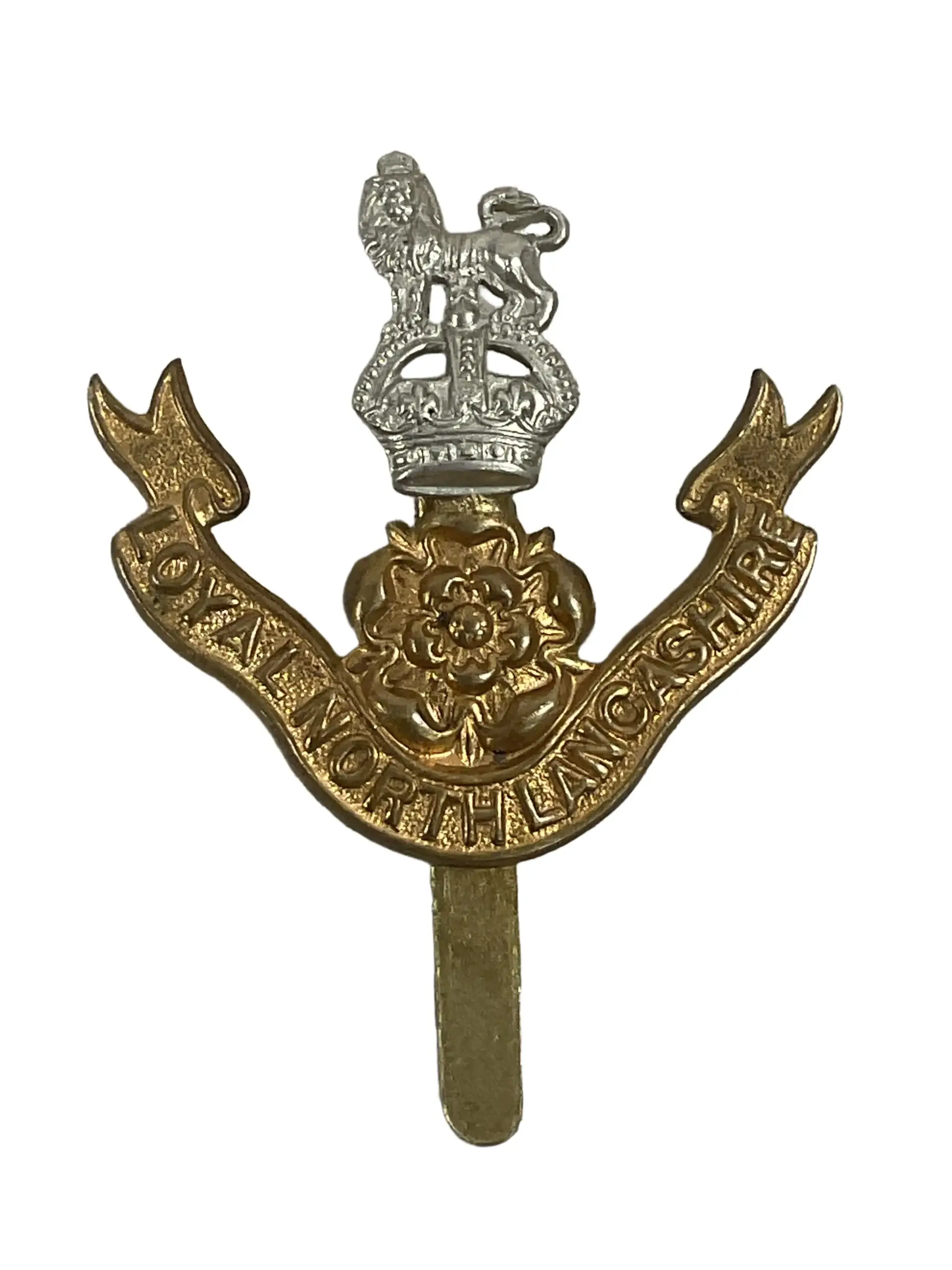 WW2 British Loyal North Lancashire Regiment Cap Badge WW2 British Loyal North Lancashire Regiment Cap Badge