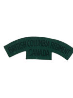 WW2 Canadian British Columbia Regiment Canvas Shoulder Title Single