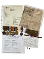 WW1 Canadian CEF 47th CFA Medal Group With Documents