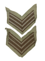 WW2 Canadian Army Tropical Sergeant Rank Insignia Pair