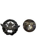 WW1 Imperial Russian Pilots Badge Hallmarked with Backing Plate