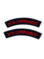 British No 6 Commando Shoulder Titles Insignia Pair