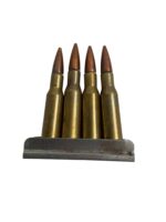 WW2 Russian Soviet Mosin-Nagant 7.62 X 54R Dummy Rounds With Clip INERT