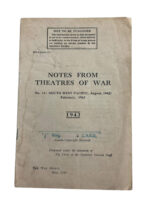 WW2 British Notes From Theatres Of War No 12 South West Pacific 1943 Used Softcover Reference Book