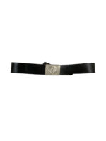East German Army Black Leather Belt and Buckle