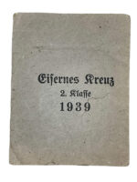 WW2 German Iron Cross 2nd Class Issue Envelope EMPTY