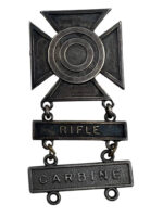 WW2 US Army Silver Marksman Badge Rifle and Carbine