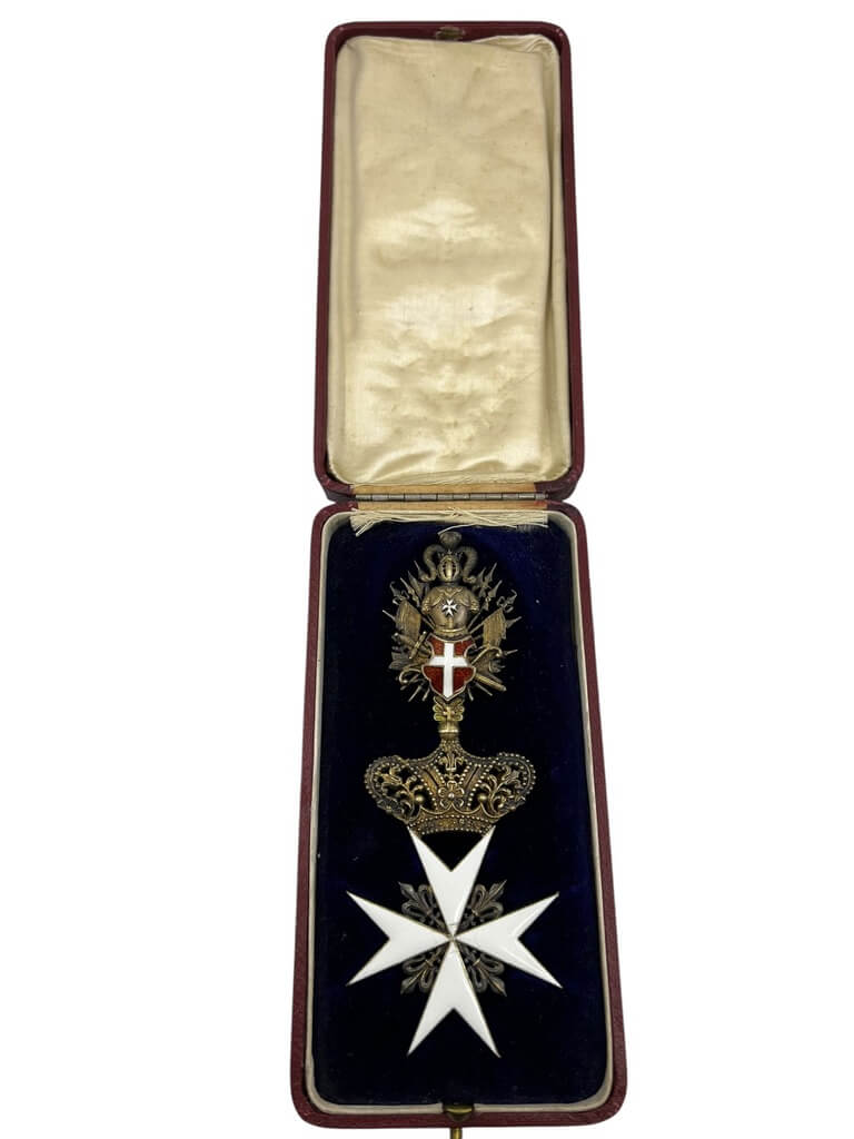 WW1 Austrian Order of the Knights of Malta Commanders Cross In Case WW1 Austrian Order of the Knights of Malta Commanders Cross In Case