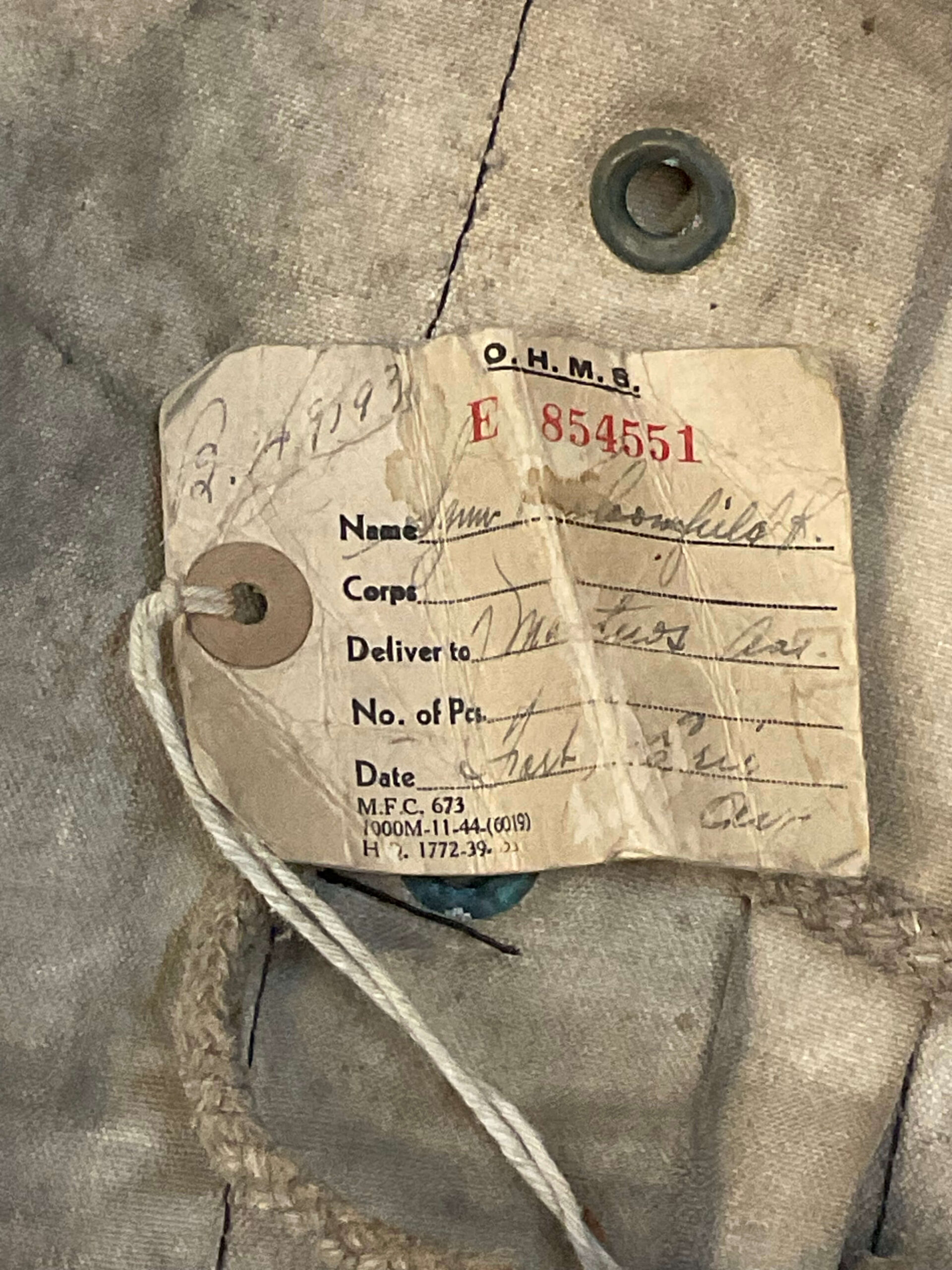 WW2 Canadian Army Duffle Bag Signals Named 26" X 18" WW2 Canadian Army Duffle Bag Signals Named 26" X 18"