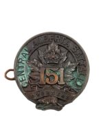 WW1 Canadian CEF 151st Battalion Cap Badge