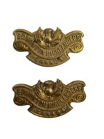 WW1 Canadian CEF 194th Battalion Shoulder Titles Insignia Pair Pin Back