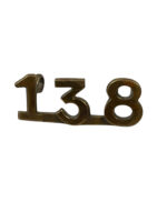 WW1 Canadian CEF 138th Battalion Number Shoulder Title Insignia Single WW1 Canadian CEF 138th Battalion Number Shoulder Title Insignia Single