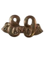 WW1 Canadian CEF 89th Battalion Number Shoulder Title Insignia Single Pin Back