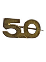 WW1 Canadian CEF 50th Battalion Number Shoulder Title Insignia Single Pin Back