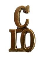 WW1 Canadian CEF 10th Battalion C over 10 Collar Insignia Single
