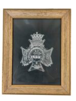 WW2 Canadian Dufferin and Haldimand Rifles Framed Emblem 15" X 12"