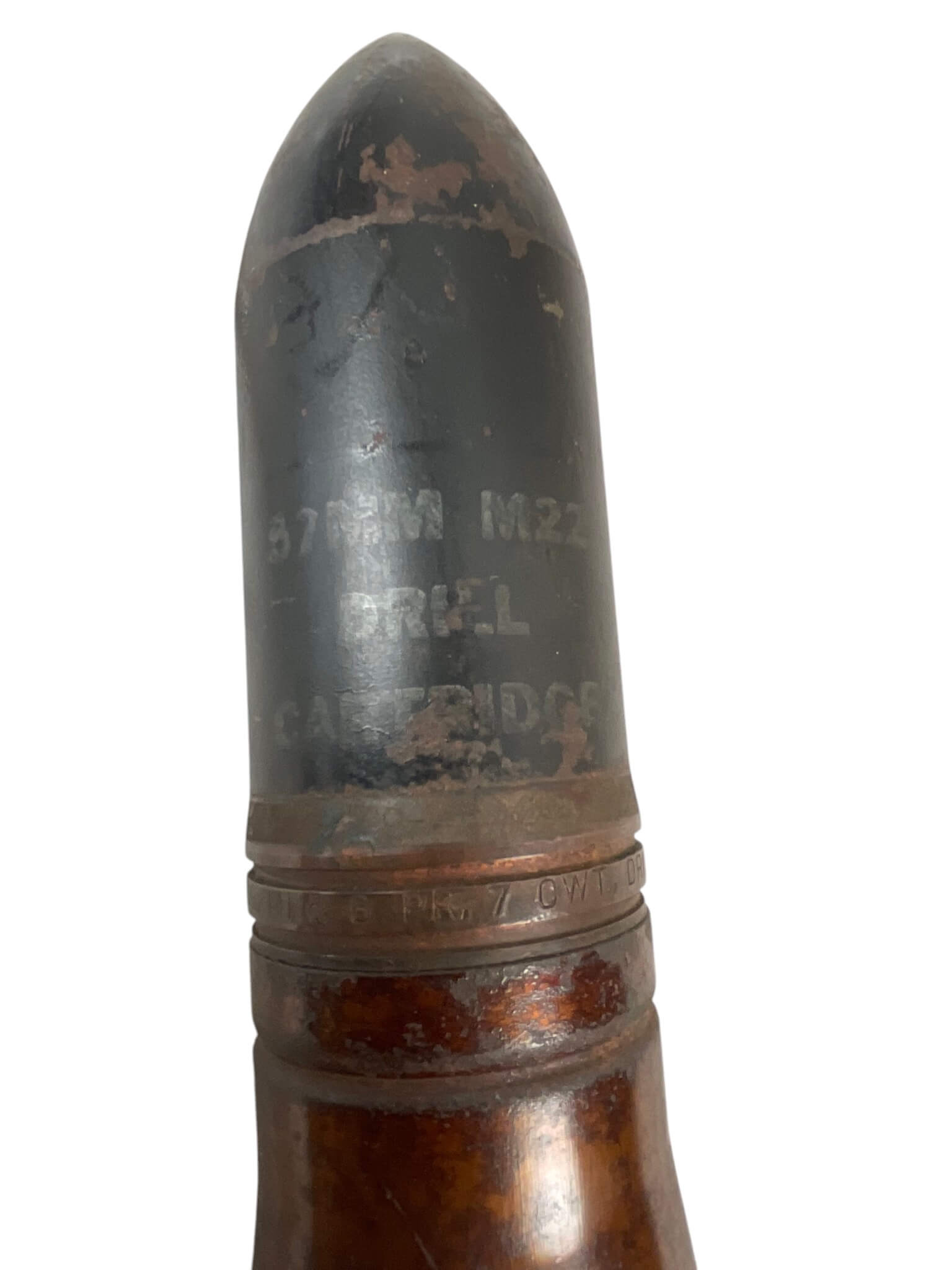 WW2 Canadian 6 Pounder Anti-Tank Round Drill INERT WW2 Canadian 6 Pounder Anti-Tank Round Drill INERT