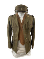 WW2 Canadian Women's Army Corps CWAC Sergeant Tunic Grouping With Hat Tie and Lanyard