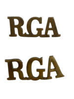 WW1 British BEF Royal Garrison Artillery RGA Collars Insignia Pair