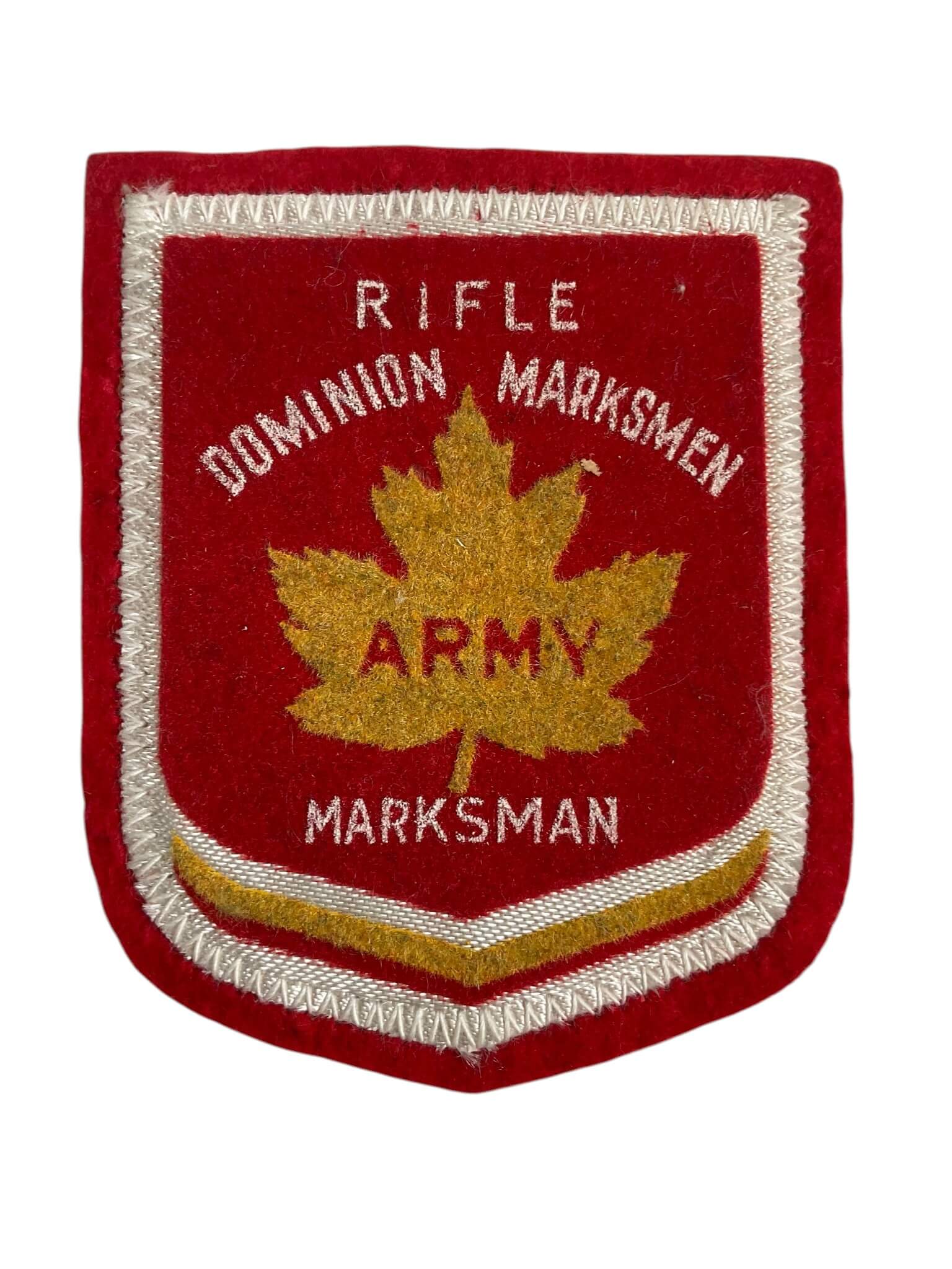 Canadian Army Dominion Marksmen Rifle Marksman Red Patch Canadian Army Dominion Marksmen Rifle Marksman Red Patch
