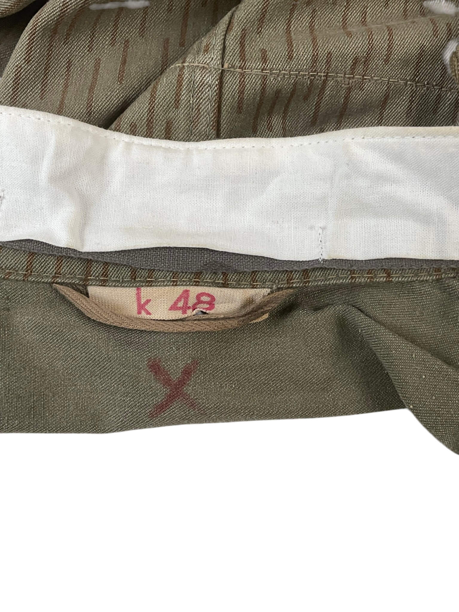 East German Rain Pattern Camouflage Jacket and Pants With White Long Sleeve Shirt East German Rain Pattern Camouflage Jacket and Pants With White Long Sleeve Shirt