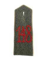 WW1 Imperial German 148th Infantry Feldgrau Shoulder Board Insignia Single
