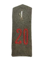WW1 Imperial German 20th Infantry Feldgrau Shoulder Board Insignia Single WW1 Imperial German 20th Infantry Feldgrau Shoulder Board Insignia Single